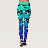 Orques sur Ombre Blue Green - Leggings (Dos)