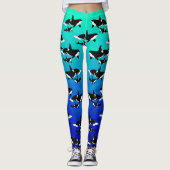 Orques sur Ombre Blue Green - Leggings (Devant)
