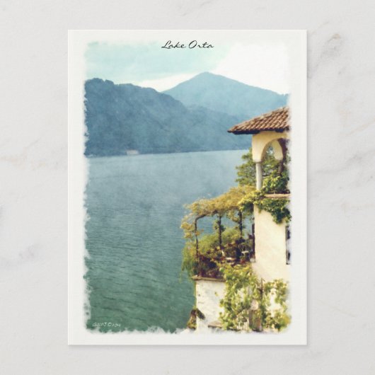 Orta-meer van Orta San Giulio Briefkaart (Voorkant)
