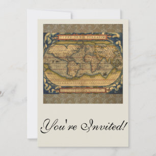 Ortelius 1570 Wereldkaart: Antieke Cartografie Kaart