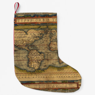 Ortelius 1570 Wereldkaart: Antieke Cartografie Kleine Kerstsok