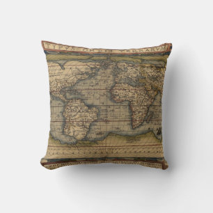 Ortelius Wereldkaart 1570 Kussen