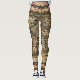 Ortelius Wereldkaart 1570 Leggings
