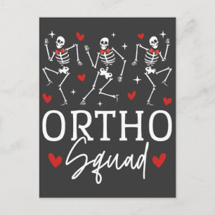 Ortho Squad Dancing Skeleton Valentijn Briefkaart