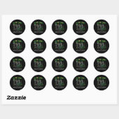 Ortho Squad dansende skeletten St Patricks Orthope Ronde Sticker (Vel)