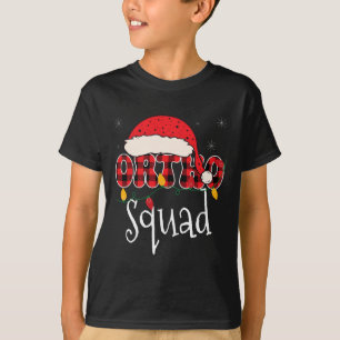 Ortho Squad Geruite Pret Kerst Orthopedie Crew X T-shirt