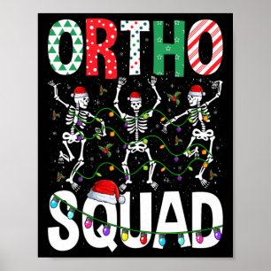 Ortho Squad Kerst Skelet Orthopedisch Verpleegster Poster