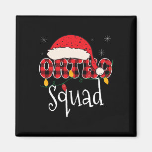 Ortho Squad Plaid Fun Christmas Orthopedie Crew X Magneet