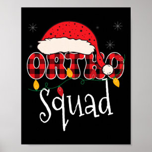 Ortho Squad Plaid Fun Christmas Orthopedie Crew X Poster