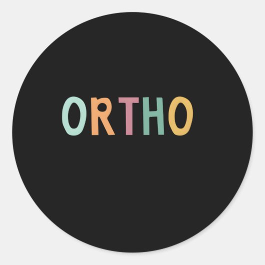 Ortho Squad Ronde Sticker (Voorkant)