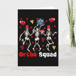 Ortho Squad Three Valentijnsdag Skeletten Schattig Kaart