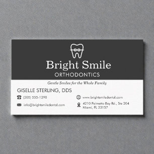 Orthodontiepraktijk Beugel Tand Icoon Visitekaartje