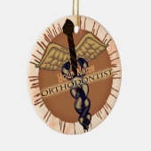 Orthodontist Caduceus Keramisch Ornament (Rechts)