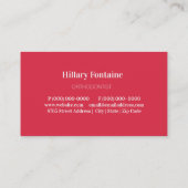 Orthodontist Dentist Visitekaartje (Achterkant)