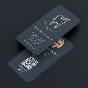 Orthodontist Tandheelkundige Cosmetische Houtskool Visitekaartje