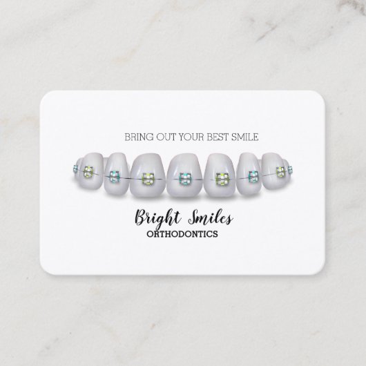 Orthodontiste brasse Dentist Carte de visite stand (Devant)