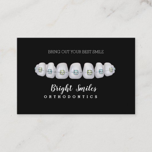 Orthodontiste brasse Dentist Carte de visite stand (Devant)