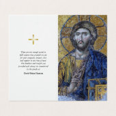 Orthodox Christelijk Fotomonument Dank u Visitekaartjes (Buitenkant ongevouwen)