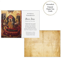 Orthodox Christelijk icoon begrafenis bedankje