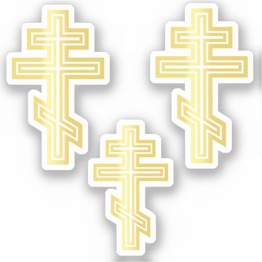 Orthodox Christelijk Kruis Sticker (Voorkant)