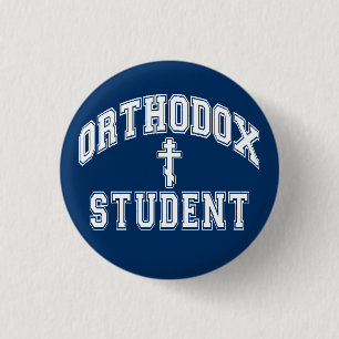 Orthodox Christelijk "Student" Penn State 2.25 in. Ronde Button 3,2 Cm