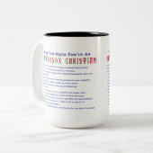 Orthodox Christelijk Top 10 tekens tweekleurige 15 Tweekleurige Koffiemok (Voorkant links)