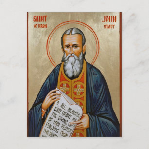 Orthodox Christelijke icoon van St. Johannes Krons Briefkaart