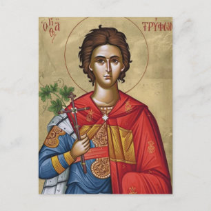 Orthodox Christelijke Icoon van St. Tryphon van Ca Briefkaart