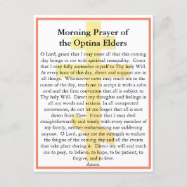 Orthodox Optina Elders Morning Prayer-kaart Briefkaart