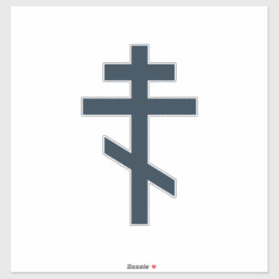 Orthodoxe Achtpuntige Kruis Heilige Devotionele Ku Sticker