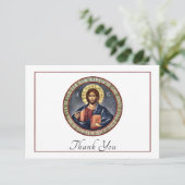 Orthodoxe Christelijke begrafenis Bedankkaart (Staand voorkant)