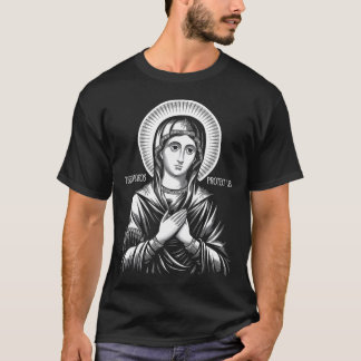 Orthodoxe Christelijke Heilige Maria Theotokos bes T-shirt