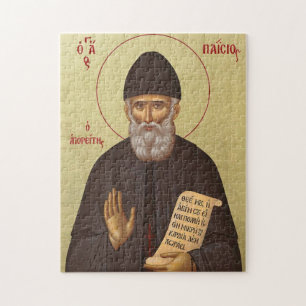 Orthodoxe christelijke icoon van St. Paisios van d Legpuzzel