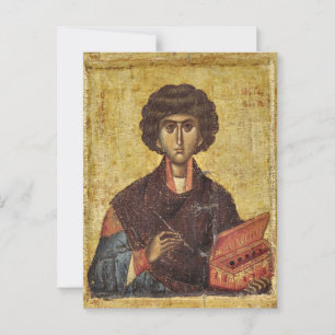 Orthodoxe christelijke icoon van St. Panteleimon Briefkaart