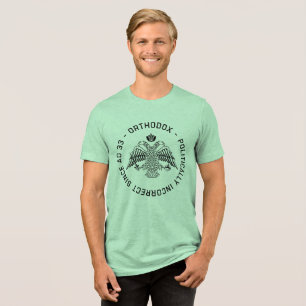 Orthodoxe Christelijke politiek incorrecte kunst Tri-Blend Shirt