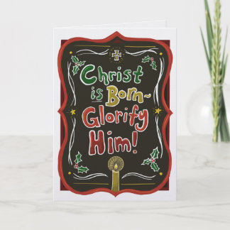 Orthodoxe christelijke wenskaart Christus Is Opges Kaart