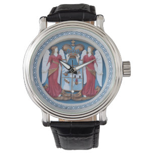 orthodoxe engelen sluiten religie symbool stucco t horloge