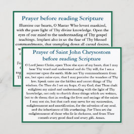 Orthodoxe gebed voor het lezen van de scriptkaart briefkaart