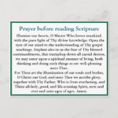 Orthodoxe gebed voor het lezen van de scriptkaart briefkaart (Achterkant)