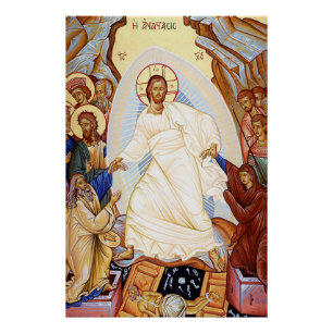 Orthodoxe icoon van de Anastasis opstanding Perfect Poster