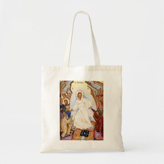 Orthodoxe icoon van de Anastasis opstanding Tote Bag (Voorkant)