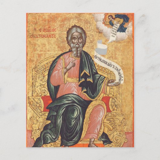 Orthodoxe icoon van de heilige apostel Andreas (Voorkant)