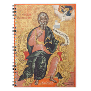 Orthodoxe icoon van de heilige apostel Andreas Notitieboek