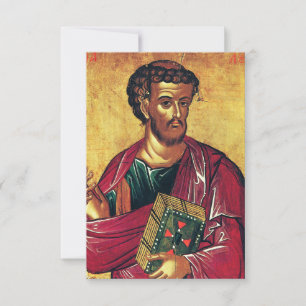 Orthodoxe icoon van de heilige Lucas de Evangelist Bedankkaart