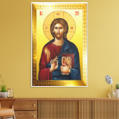 Orthodoxe icoon van Jezus Christus Canvas Afdruk (Insitu (Woonkamer))