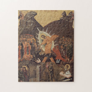 Orthodoxe icoon van Jezus Christus die de hel binn Legpuzzel