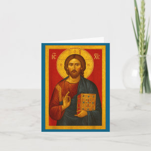 Orthodoxe icoon van Jezus Christus Pantocrator Kaart
