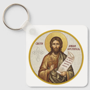 Orthodoxe icoon van Johannes de Doper Sleutelhanger