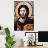 Orthodoxe icoon van onze Savior Jezus Christus Poster (Thuiskantoor)