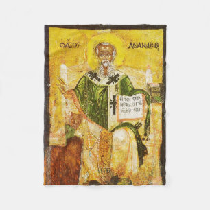 Orthodoxe icoon van Sint-Athanasius van Alexandrië Fleece Deken